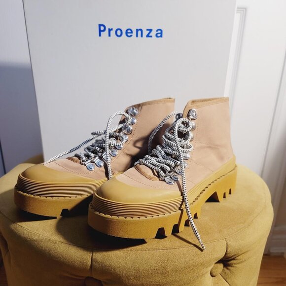 PROENZA SCHOULER LUG SOLE BOOTS IN BEIGE, SIZE 39 - Picture 1 of 6